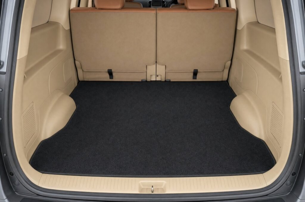 Open boot of the Hyundai Starex, showing the luggage compartment