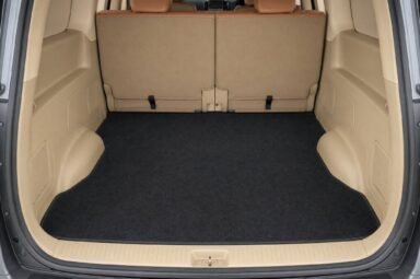 Open boot of the Hyundai Starex, showing the luggage compartment