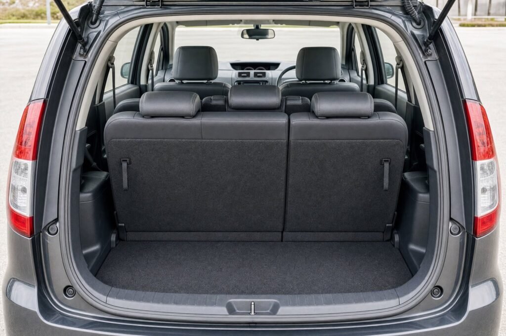 Open boot of the Perodua Alza (SE), showing the luggage compartment