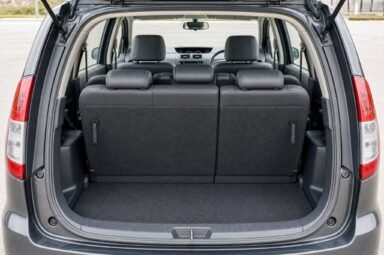 Open boot of the Perodua Alza (SE), showing the luggage compartment