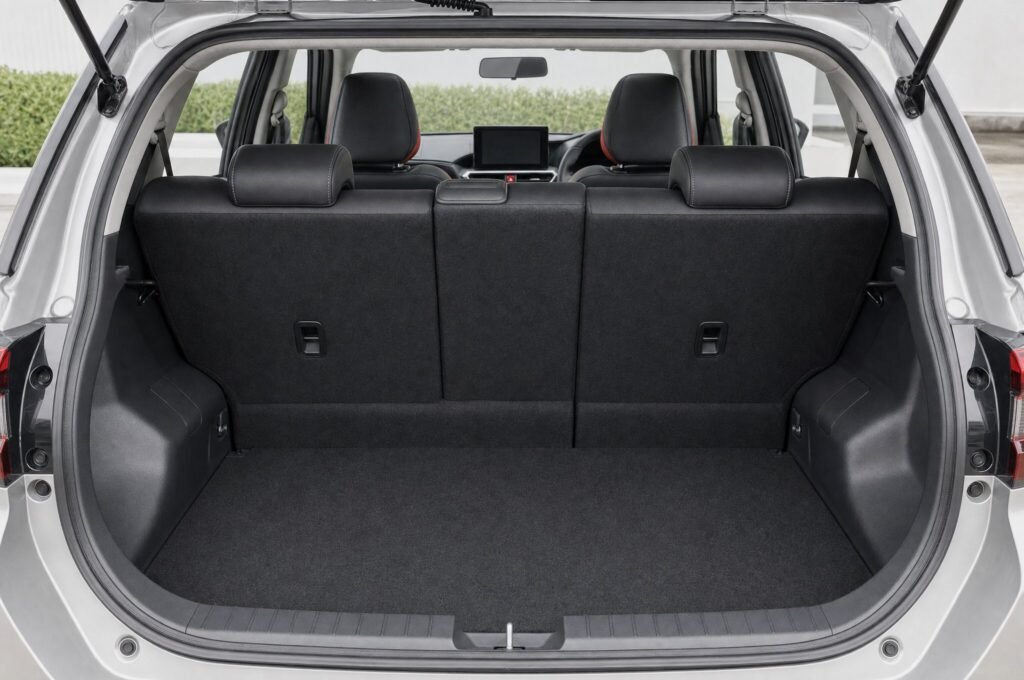 Open boot of the Perodua Ativa, showing the luggage compartment