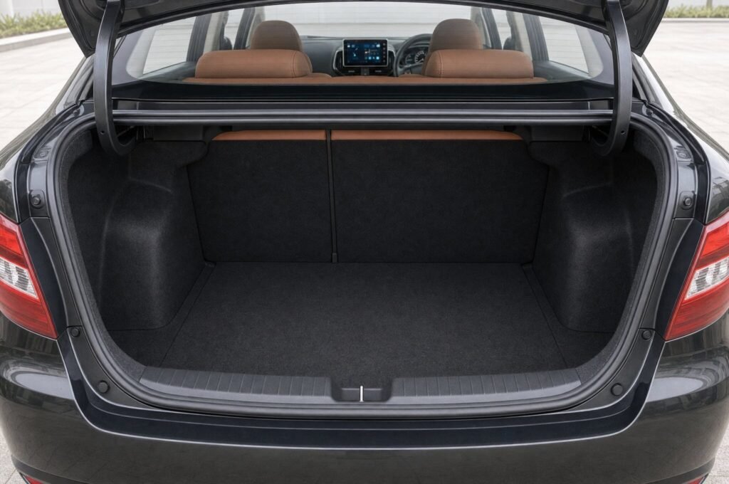 Open boot of the Proton Persona, showing the luggage compartment
