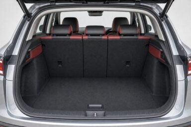 Open boot of the Proton X50, showing the luggage compartment