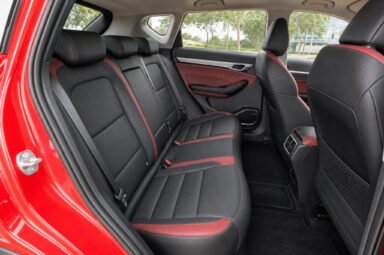 Rear passenger seats of the Proton X50, showing the legroom and upholstery