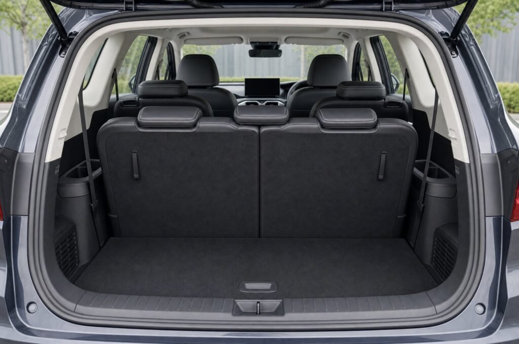 Open boot of the Proton X90, showing the luggage compartment