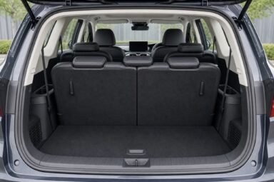 Open boot of the Proton X90, showing the luggage compartment