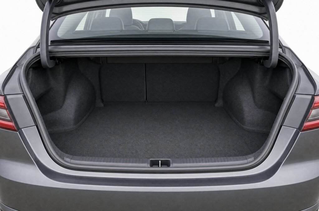Open boot of the Toyota Camry, showing the luggage compartment