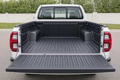 Open cargo bed of the Toyota Hilux
